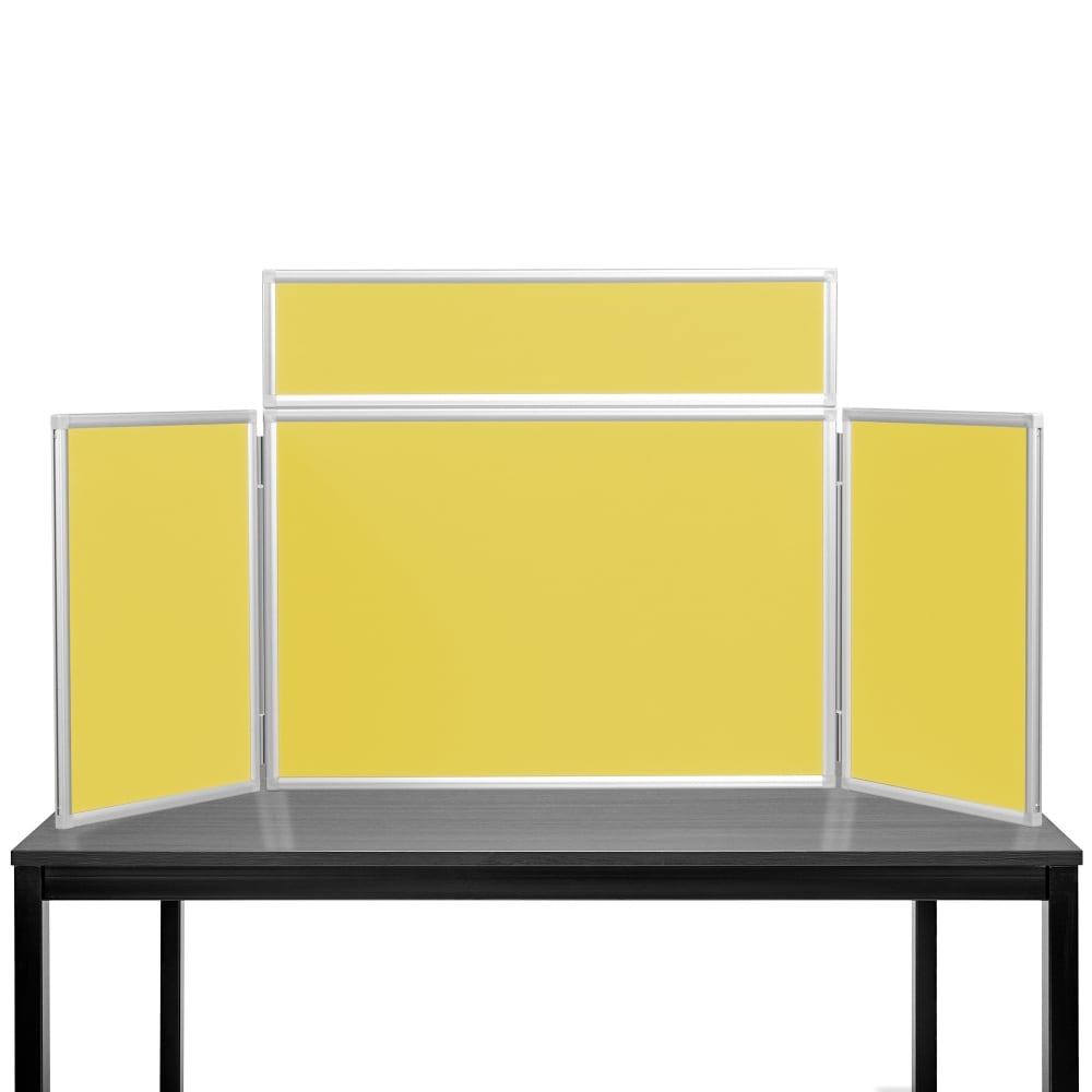 DisplayPro Aluminium - Junior Desktop Display Board - Yellow Fabric
