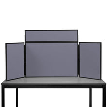 Load image into Gallery viewer, DisplayPro Junior Desktop Display Board - Black Frame - Gunmetal Grey Fabric
