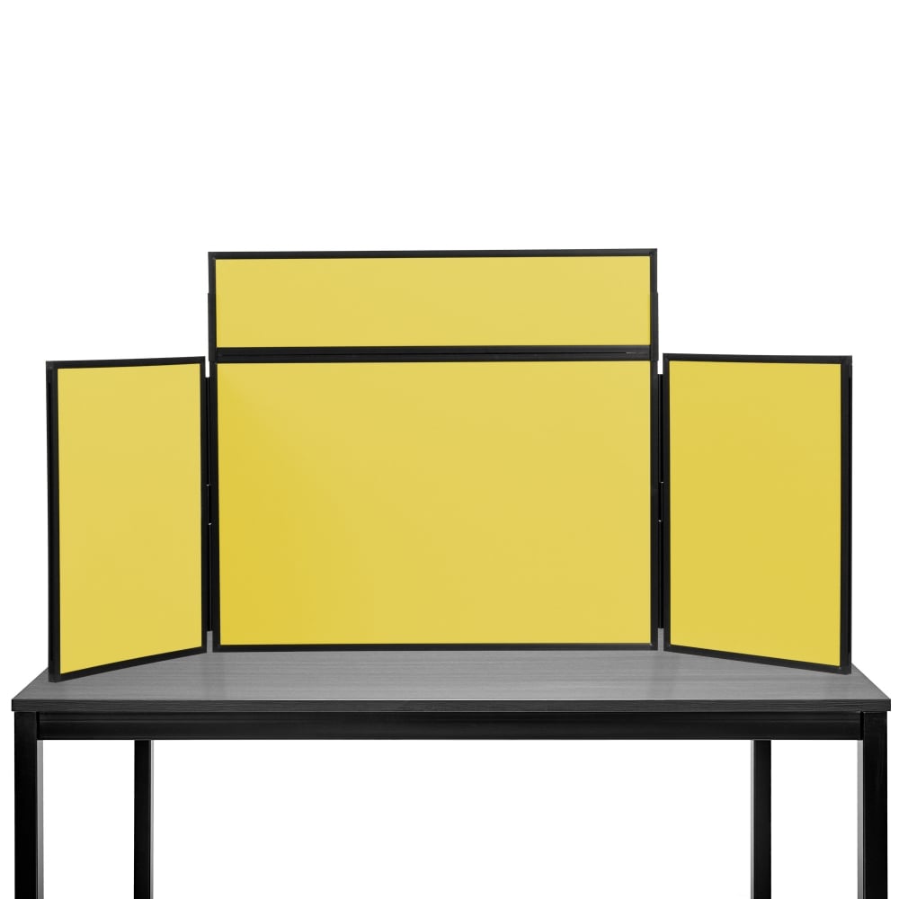 DisplayPro Junior Desktop Display Board - Black Frame - Yellow Fabric