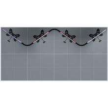 Load image into Gallery viewer, Twist2 Modular Displays - Zigzag Back Wall - 4m x 2m - Top View
