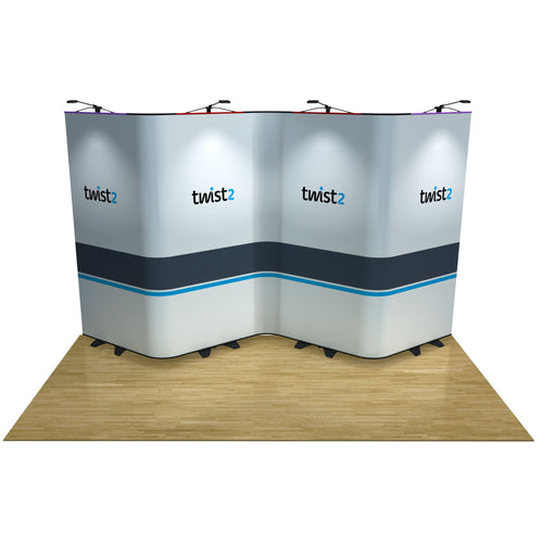 Twist2 Modular Displays - Zigzag Back Wall - 4m x 2m