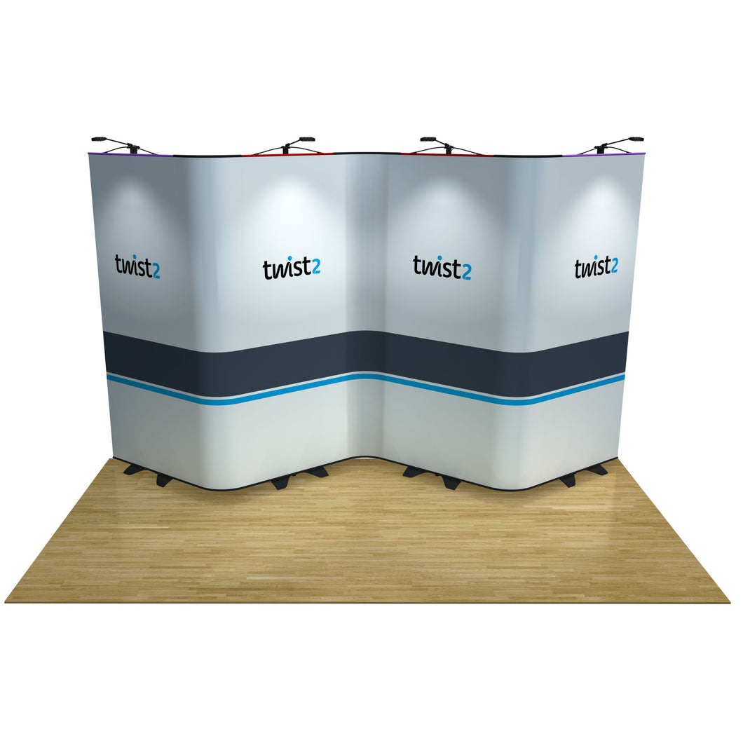 Twist2 Modular Displays - Zigzag Back Wall - 4m x 2m
