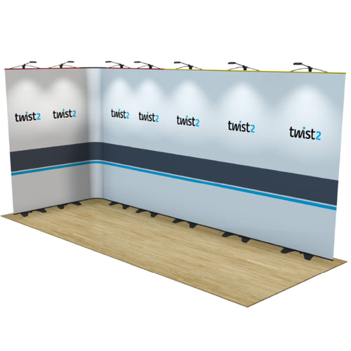 Twist2 Modular Display Stands - L Shape - 5m x 2m