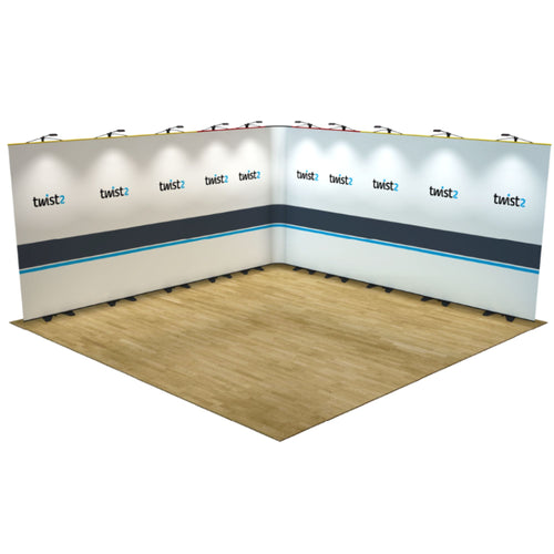 Twist2 Modular Display Stands - L Shape - 5m x 5m