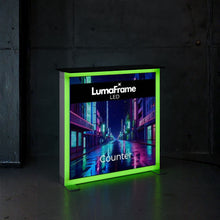 Load image into Gallery viewer, LumaFrame LED Counter Lime Green
