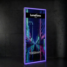 Load image into Gallery viewer, LumaFrame LED Purple Dark Background
