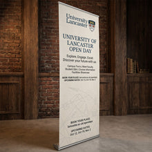 Load image into Gallery viewer, Luxe Pop Up Banner Indoors
