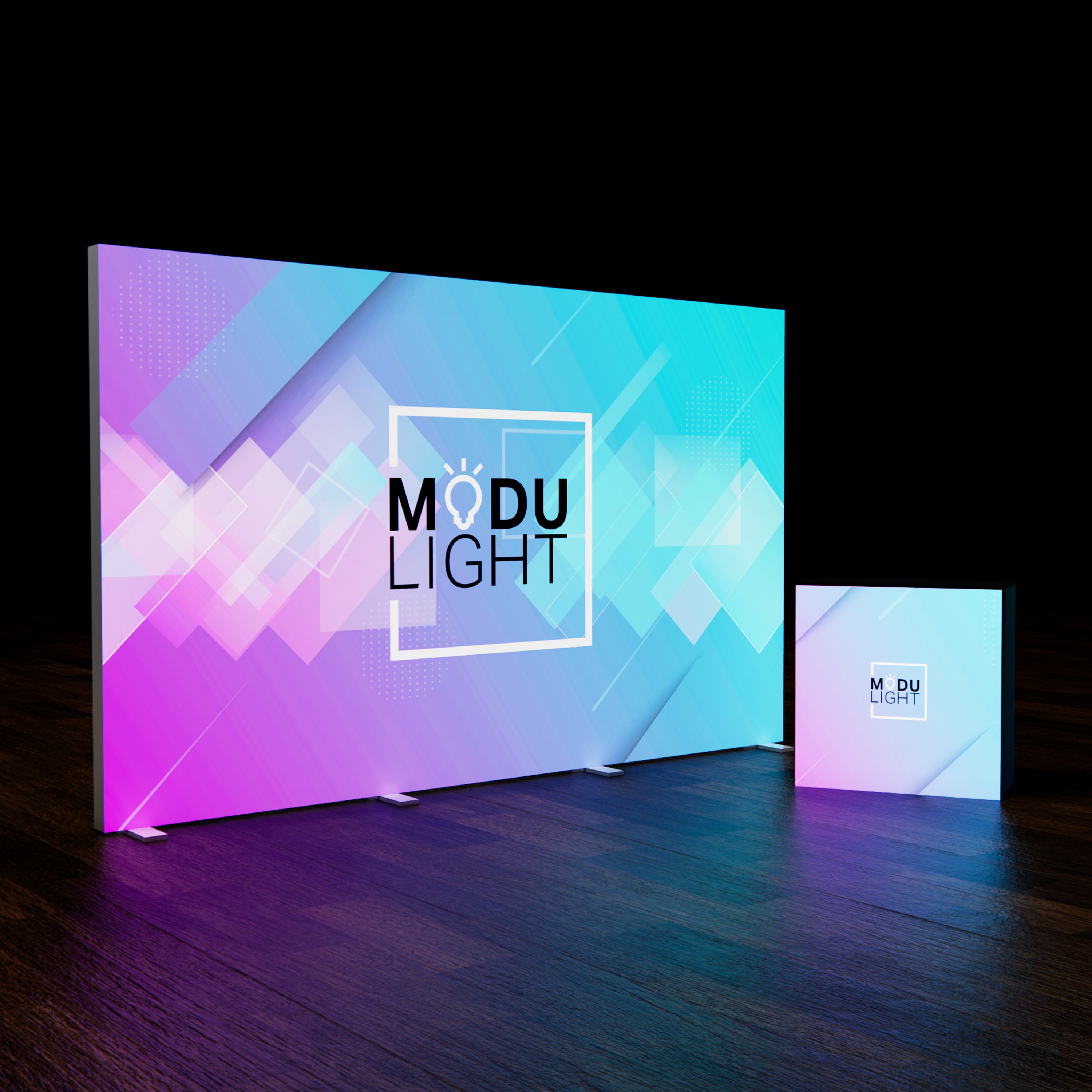 Light Show Panel ModuLIGHT LED Lightbox Exhibition Stand | 4m Backwall – Display Wizard