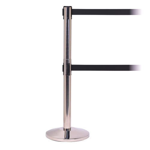 QueueMaster Twin Retractable Barriers