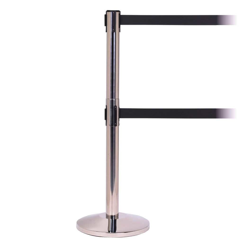 QueueMaster Twin Retractable Barriers