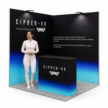 Load image into Gallery viewer,  QwikFRAME - Modular Exhibition Kit - 2x2 L Shape With Counter and lights
