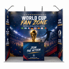 Load image into Gallery viewer, QwikFRAME 3x3 U Shape Fabric Pop Up Modular Exhibition Stand
