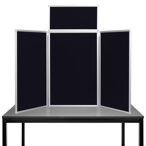 DisplayPro Aluminium - Senior Desktop Display Board - Black Fabric
