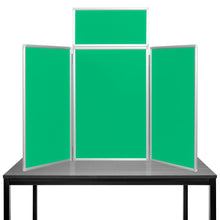 Load image into Gallery viewer, DisplayPro Aluminium - Senior Desktop Display Board - Green Fabric
