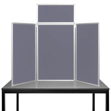 Load image into Gallery viewer, DisplayPro Aluminium - Senior Desktop Display Board - Gunmetal Grey Fabric
