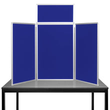 Load image into Gallery viewer, DisplayPro Aluminium - Senior Desktop Display Board - Royal Blue Fabric
