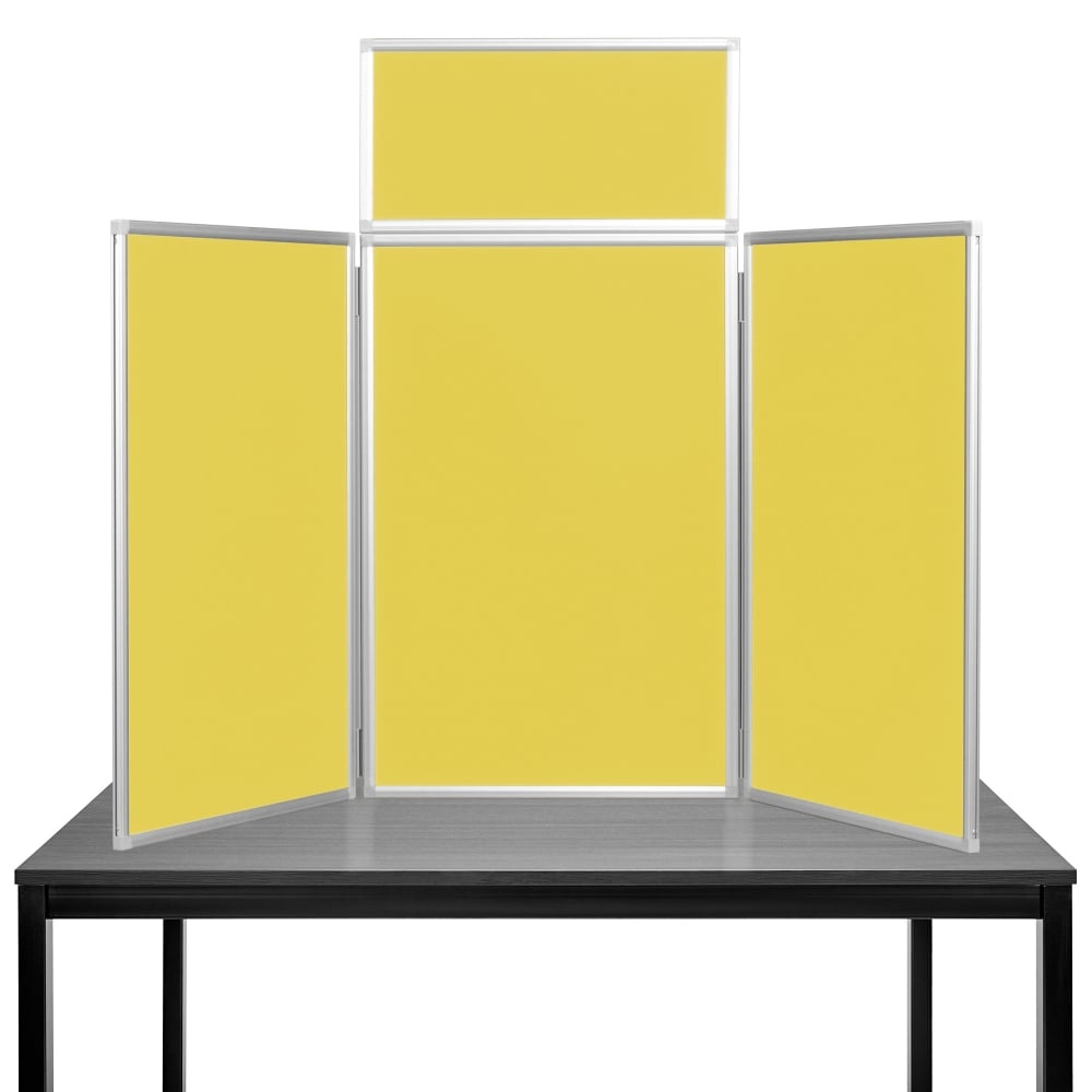 DisplayPro Aluminium - Senior Desktop Display Board - Yellow Fabric