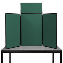 Load image into Gallery viewer, DisplayPro Senior Desktop Display Board - Black Frame - Bottle Green Fabric
