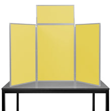 Load image into Gallery viewer, DisplayPro Senior Desktop Display Board - Grey Frame - Yellow Fabric
