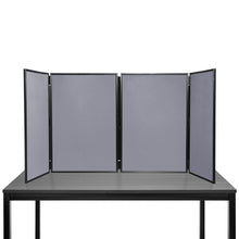 Load image into Gallery viewer, DisplayPro - Senior Plus Desktop Folding Display Board - Black Frame - Gunmetal Grey Fabric

