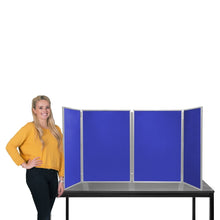 Load image into Gallery viewer, DisplayPro - Senior Plus Desktop Folding Display Board - Grey Frame - Royal Blue Fabric
