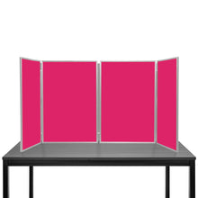 Load image into Gallery viewer, DisplayPro - Senior Plus Desktop Folding Display Board - Grey Frame - Wine Red Fabric
