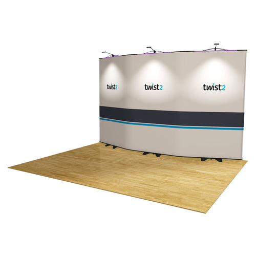 Twist2 Modular Display - Curved Back Wall - 4m x 3m