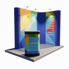 Load image into Gallery viewer, Linked Pop Up Exhibition Stand - Kit 1 - L Shaped - 3m x 2m
