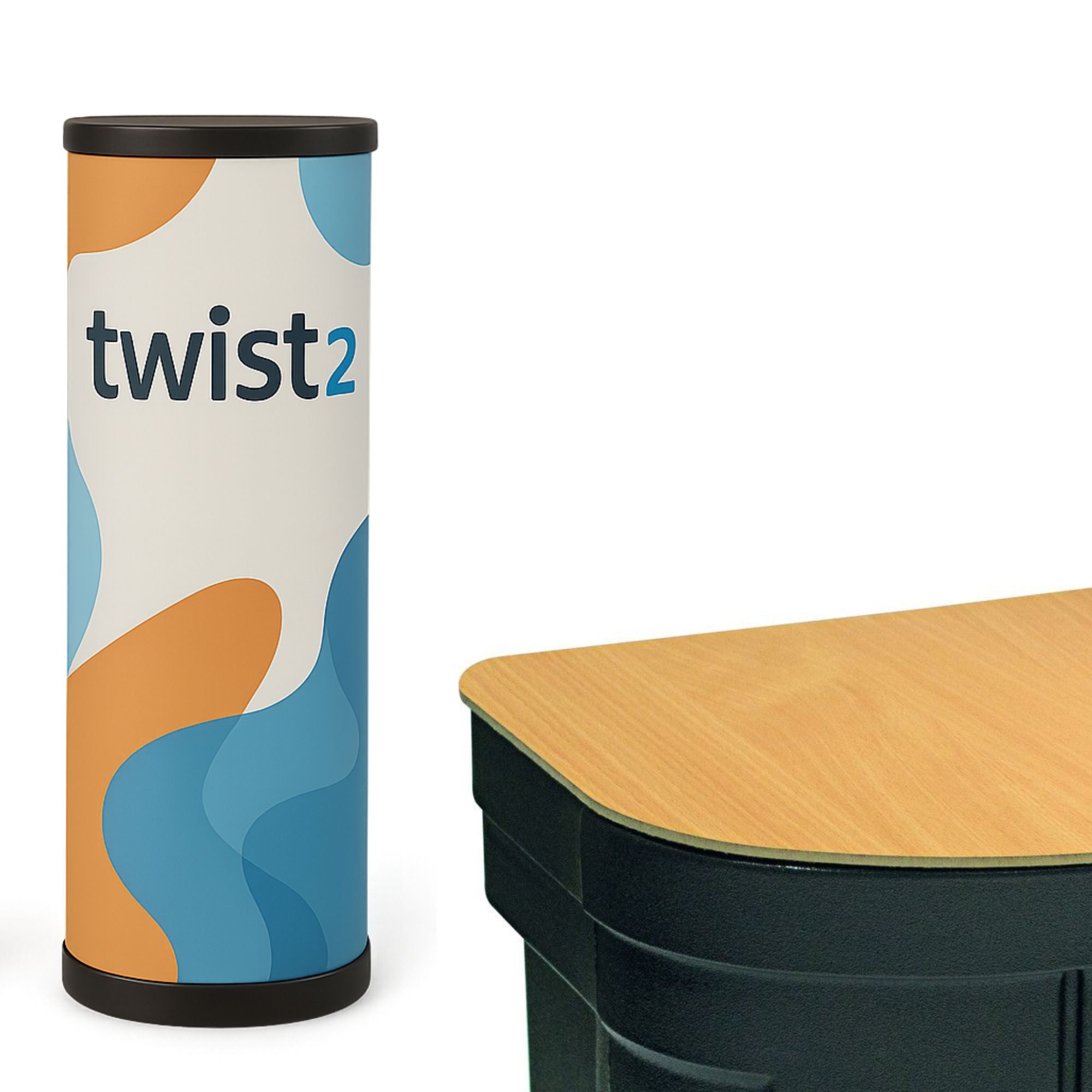 Single Hardcase Graphic Wrap & Wooden Top – Display Wizard