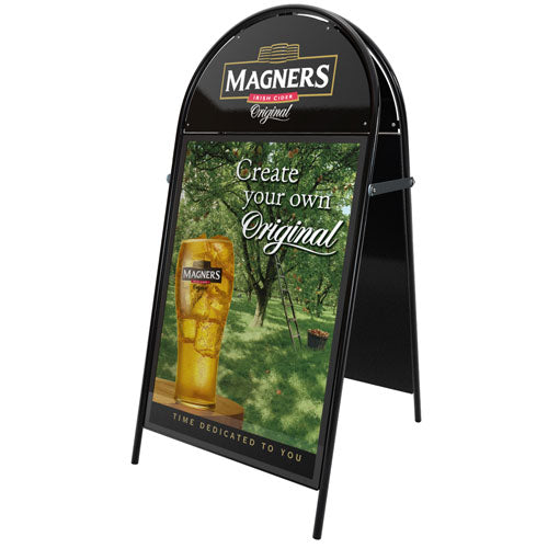 Booster A-Board with Header Graphic | Pavement Signs – Display Wizard