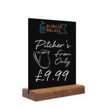 Load image into Gallery viewer, Counter table top chalkboard with square top artwork
