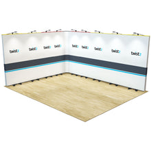 Load image into Gallery viewer, Twist2 Modular Display Stands - L Shape - 5m x 4m with End Caps
